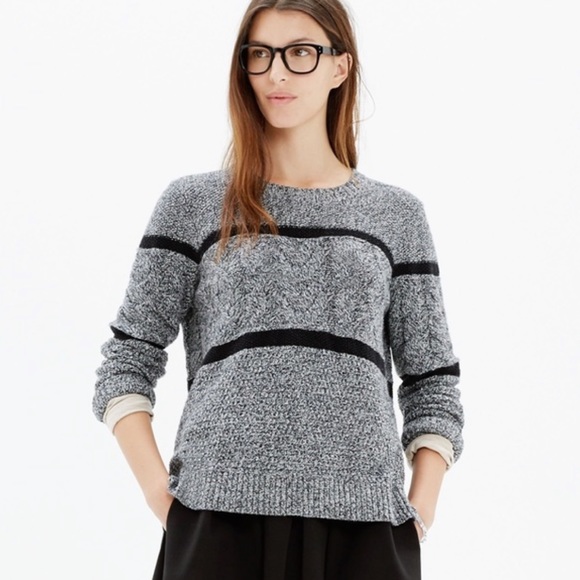 Madewell Sweaters - Madewell Patterstorm Pullover Cable knit sweater